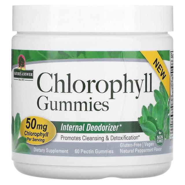 Nature's Answer, Chlorophyll Gummies, Natural Peppermint, 25 mg, 60 Pectin Gummies on Productcaster.