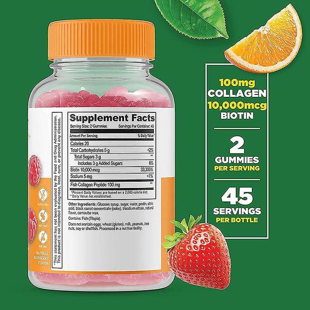 1er-Packung Probiotika 2 Milliarden KBE + Kollagen & Biotin, Gummibärchen-Set - Köstlich, Vitaminergänzung, glutenfrei, gentechnikfrei, Kaugummis 3PCS on Productcaster.