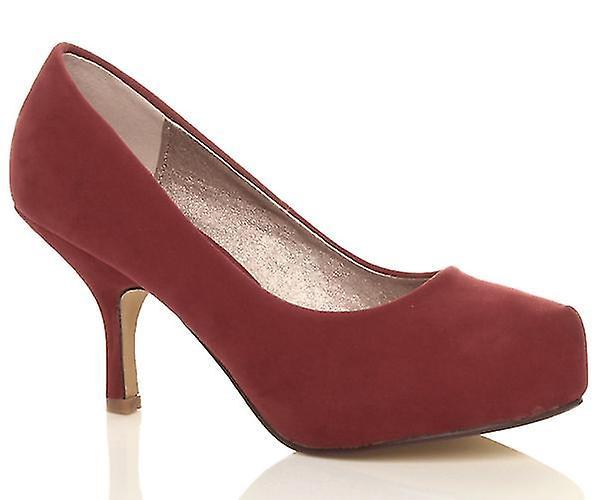 womens low mid heel pumps concealed platform work formal court shoes on Productcaster.