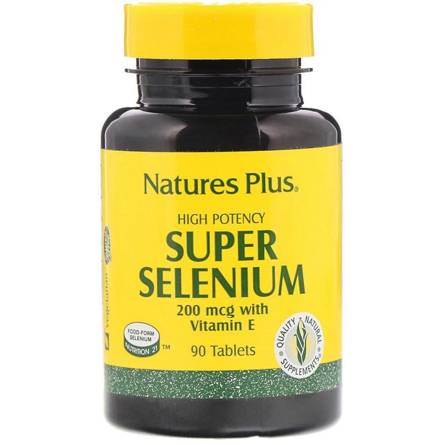 Nature's Plus Naturens Plus, Super Selen, Høj Styrke, 200 mcg, 90 Tabletter on Productcaster.