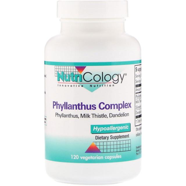 Nutricology, Phyllanthus Complex, 120 Vegetarian Capsules on Productcaster.