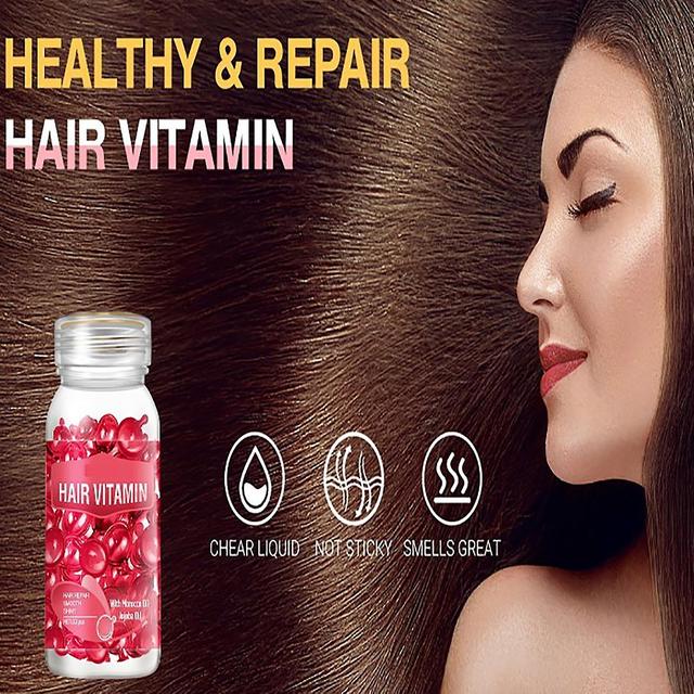 Taishh Hair Vitamin Capsule - Essence hydratante pour les cheveux avec des vitamines A C E Vitamine B5 Argan Macadamia Repair Cheveux abîmés Rouge on Productcaster.