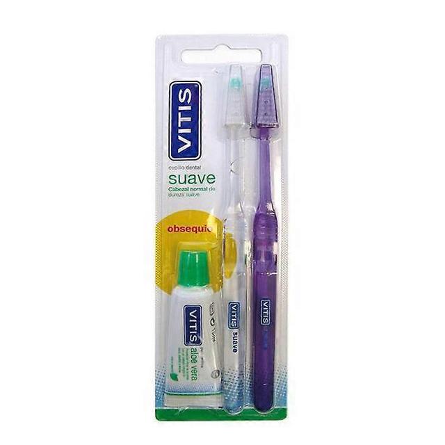 Vitis oral care bundle: pack vitis soft toothbrush 2u with vitis toothpaste 15ml free on Productcaster.