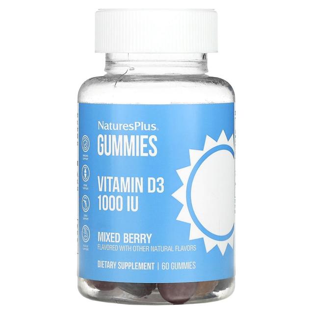 Nature's Plus NaturesPlus, Gomme gommose alla vitamina D3, frutti di bosco, 1.000 UI, 60 caramelle gommose on Productcaster.