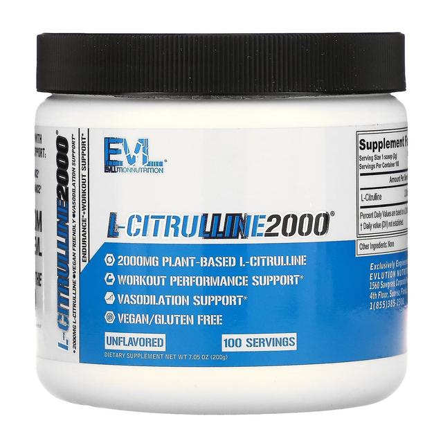 EVLution Nutrition, L-CITRULLINE2000, 7,5 oz (200 g) on Productcaster.