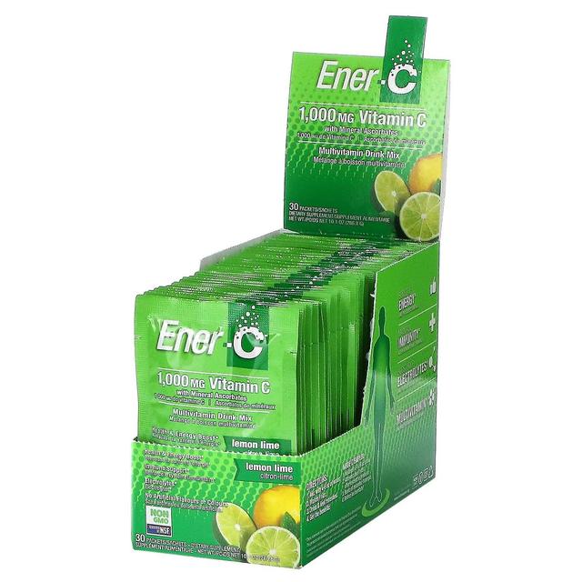 Ener-C, Vitamin C, Multivitamin Drink Mix, Lemon Lime, 1,000 mg, 30 Packets, 0.3 oz (9.56 g) Each on Productcaster.