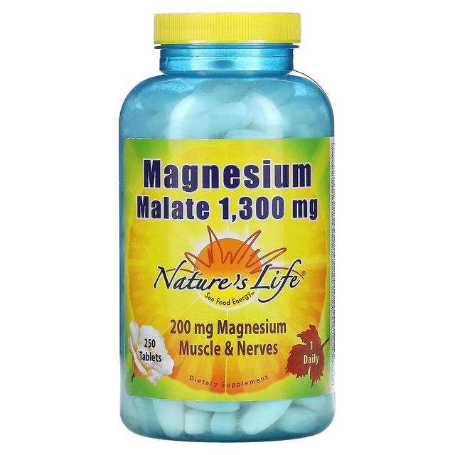 Nature's Life, Magnesium Malaat, 1.300 mg, 250 Tabletten on Productcaster.