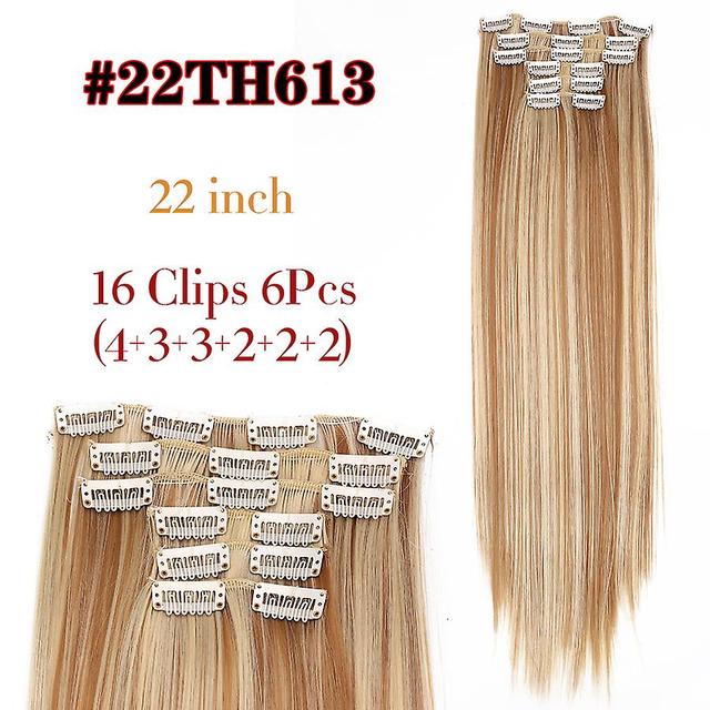 Duqi Leeons Synthetic Hair Curly Clip In Wig Extension 16 Clips In Hair Extension Hair Pieces Fake Hair Extension Synthetic 49 Colors 22th613 22inches on Productcaster.