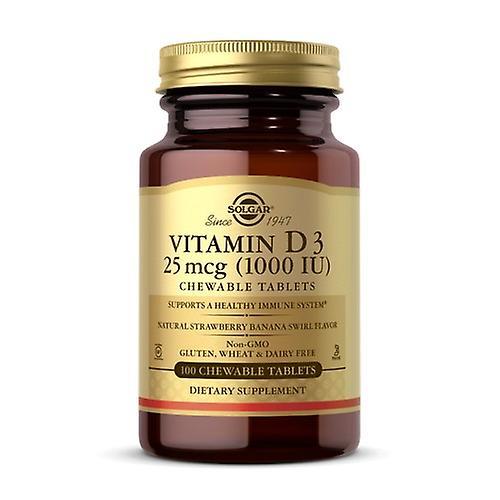 Solgar Vitamine D3,1000 UI,100 comprimés à mâcher (Paquet de 2) on Productcaster.