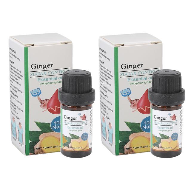 2pcs 10ml de jengibre azúcar control aceite esencial extracto de hierbas azúcar en la sangre regular aceite esencial para el cuidado de la salud on Productcaster.