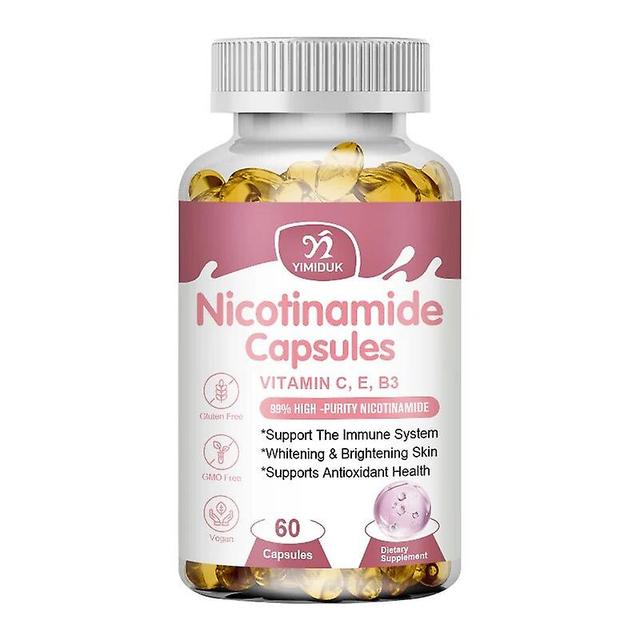 Visgaler Nicotinamide Capsule Vitamin C,e,b3 Skin Cell Repair Whitens Lightens Spots & Brightens Skin Whitening Capsules For Woman 1 Bottles 120 PCS on Productcaster.