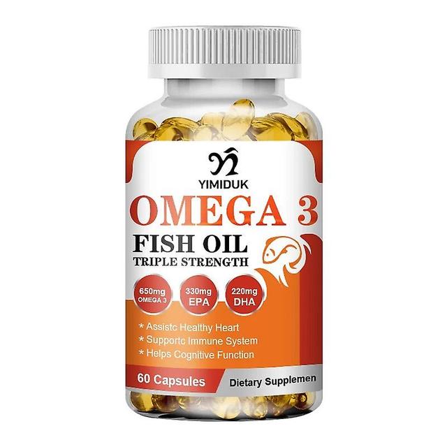 Vorallme Omega-3 Fish Oil Capsules Dietary Supplement for Brain and Heart Health including EPA and DHA 1 Bottles 60 pcs on Productcaster.