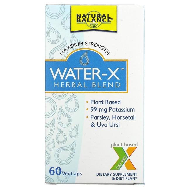 Natural Balance, Water-X, Herbal Blend, Maximum Strength, 60 VegCaps on Productcaster.