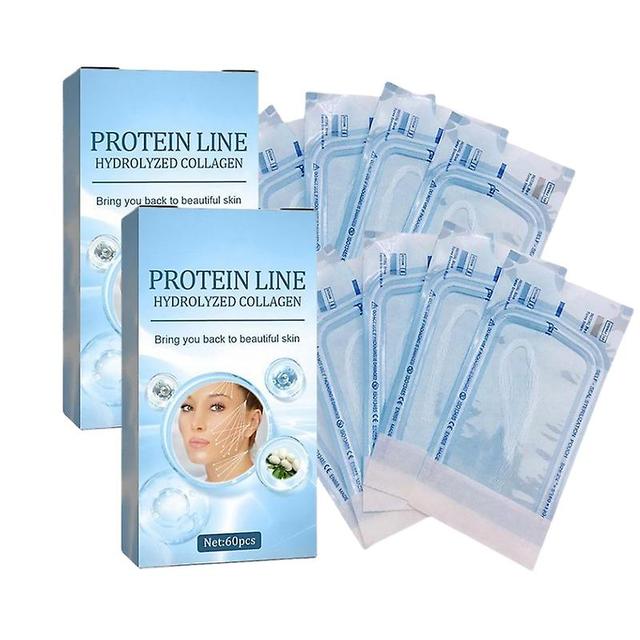 2 scatole 60 pz Filo Della Proteina Del Viso Pelle Che Stringe Il Filo Del Collagene Per Le Ragazze Delle Donne on Productcaster.