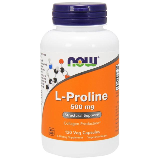 NOW Foods Nu Livsmedel, L-Proline, 500 mg, 120 Veg Kapslar on Productcaster.