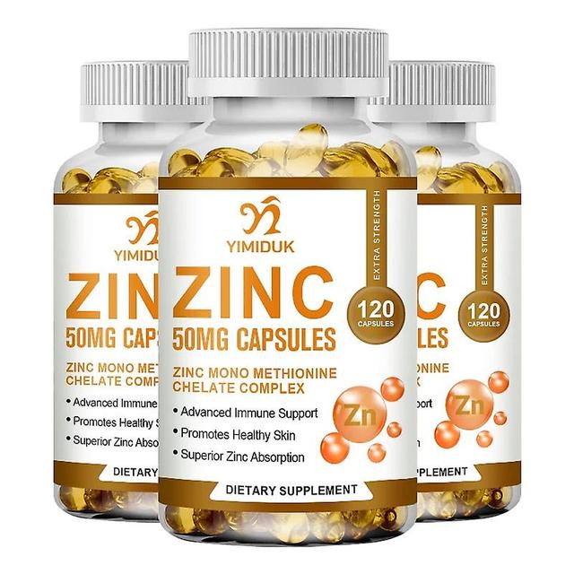 Sofirn 60/120 Capsules Zinc 50 Mg Immune Support and Antioxidant Supplement for Skin Health 3 Bottles 60 pcs on Productcaster.