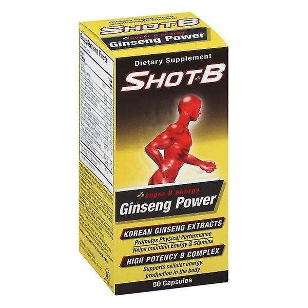 Shot B Skudt b multivitamin supplement med ginseng kapsler, 50 ct on Productcaster.