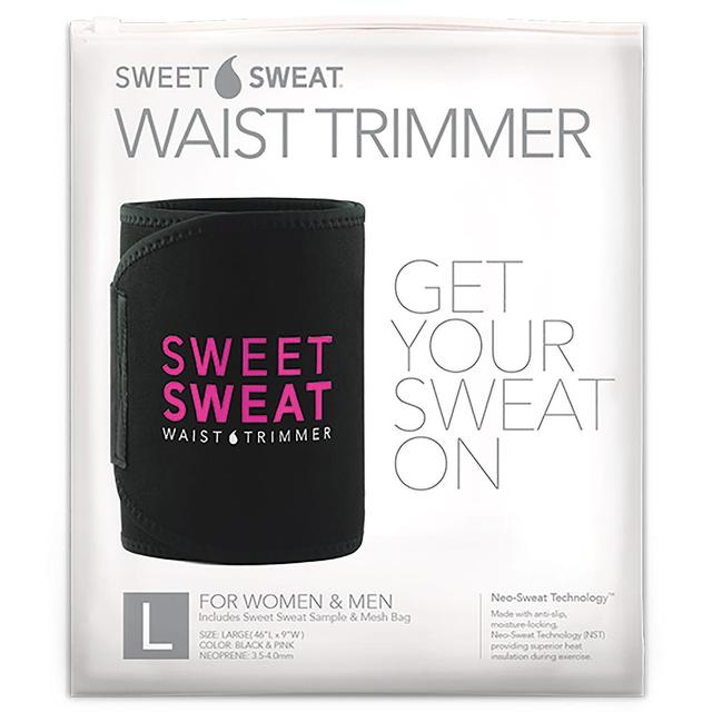 Sports Research, Sweet Sweat Waist Trimmer, Large, Black & Pink, 1 Belt on Productcaster.