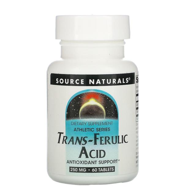 Source Naturals Bron Naturals, Athletic Series, Trans-Ferulazuur, 250 mg, 60 Tabletten on Productcaster.