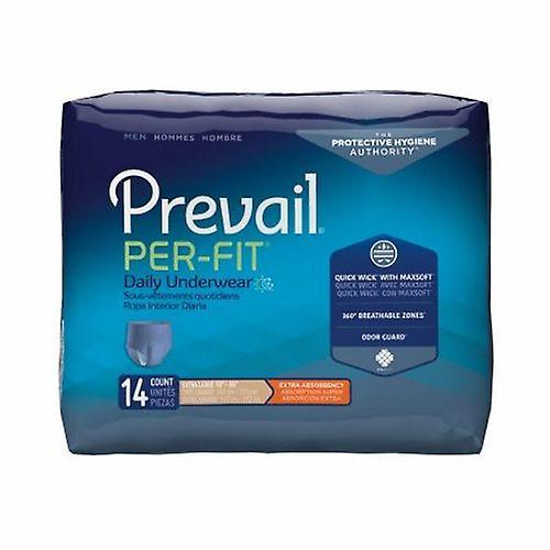 First Quality Male Adult Absorbent Underwear Prevail Per-Fit Men Pull On with Tear Away Seams X-Large Disposable, Count of 14 (Pack of 1) on Productcaster.