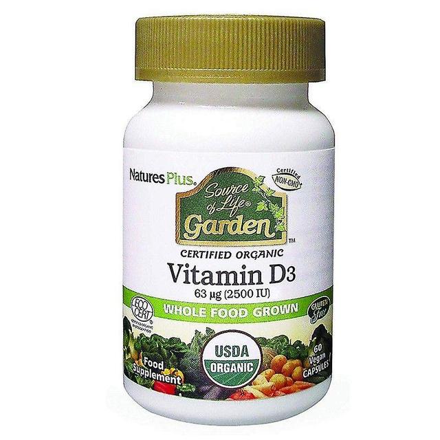 Nature's Plus Source of Life Garden Organic Vitamin D3 2500iu VCaps 60 (30728) on Productcaster.