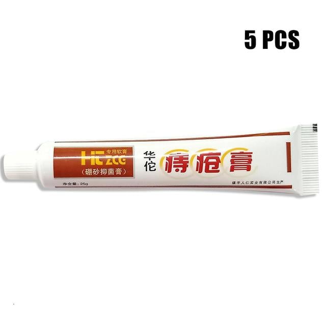 25g Hua Tuo Hemorrhoids Ointment Plant Herbs Powerful Materials Hemorrhoids Cream 5PCS on Productcaster.