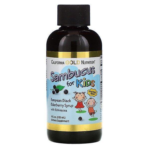 California Gold Nutrition, Sambucus für Kinder, Europäischer Schwarzer Holundersirup mit Echinacea, 4 fl o on Productcaster.