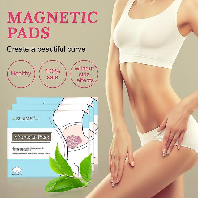 Belly Slimming Patch 5pcs Fat Burning Herbal Magnetic Navel Sticker For Bucket Waist Anti Cellulite Lose Weight Patch on Productcaster.