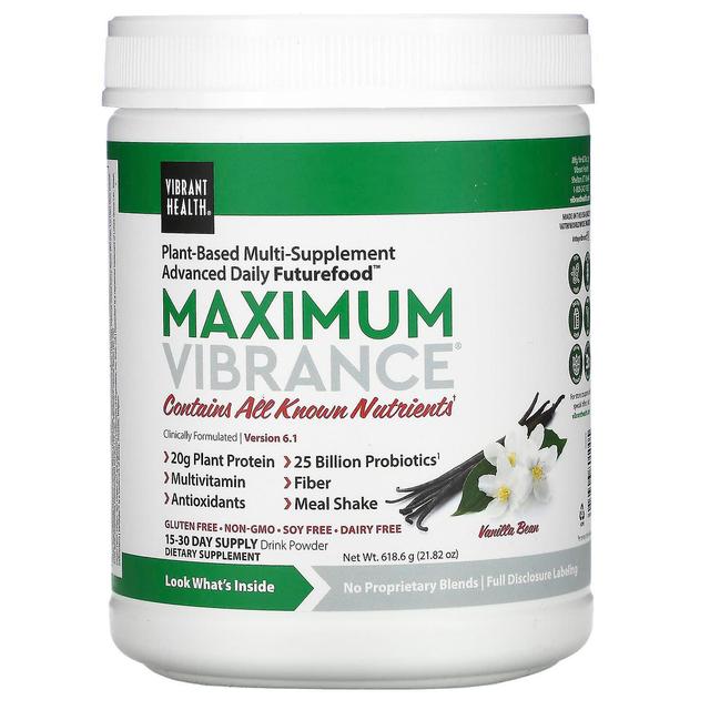 Vibrant Health, Maximum Vibrance, Version 6.1, Vanilla Bean, 618.6 g (21.82 oz) on Productcaster.