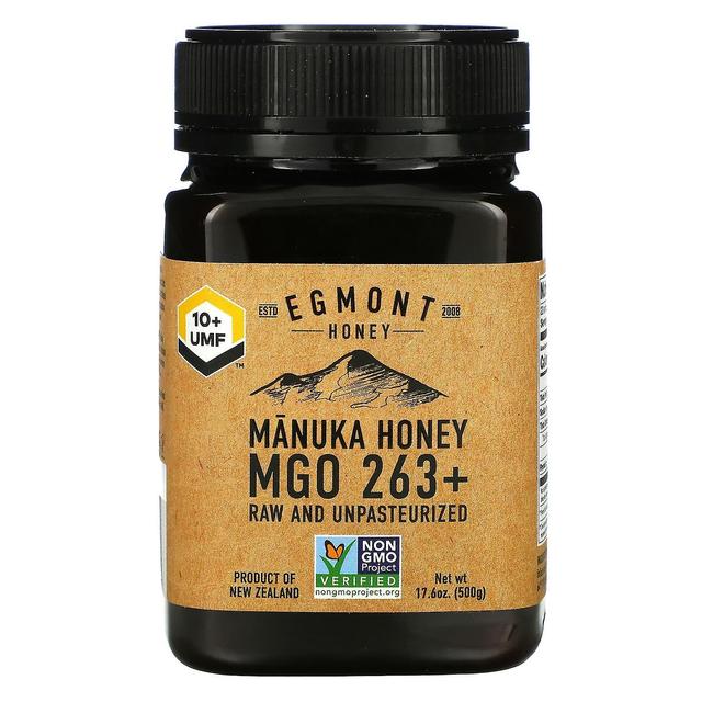 Egmont Honey Egmont honung, Manuka honung, rå och opastöriserad, 263+ MGO, 17.6 oz (500 g) on Productcaster.