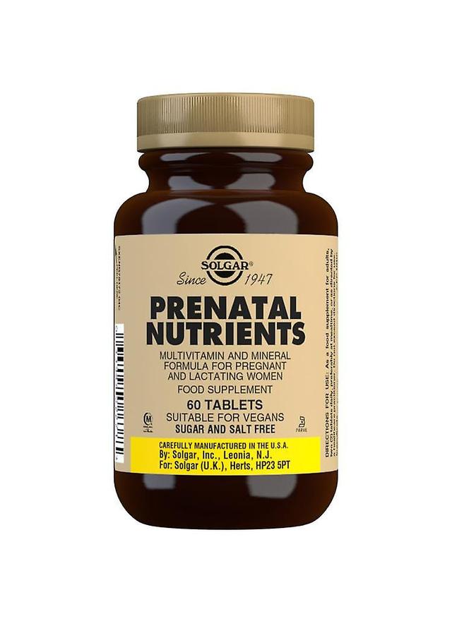 Solgar Prenatal Nutrients -tabletit 60 kpl pakkaus on Productcaster.