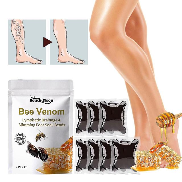 7/14/21/35pcs South Moon Bee Venom Lymphatic Drainage & Slimming Foot Soak Beads, Relief Relax 7pcs on Productcaster.