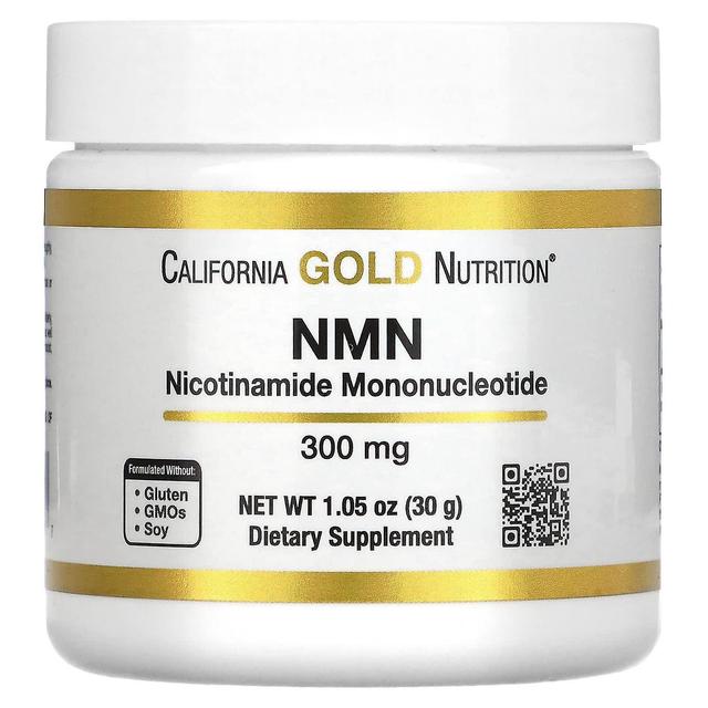 California Gold Nutrition Kalifornien Guld Näring, NMN Pulver, 300 mg, 1.05 oz (30 g) on Productcaster.