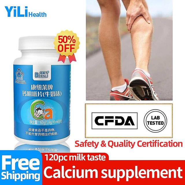 Coscelia Calcium Chewable Tablets Joint Pain Osteoporosis Cramps Loose Teeth Height Growth Capsules Milk Taste Supplements Cfda Approved 1bottle 60pc on Productcaster.