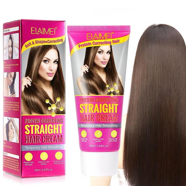 unbrand ELAIMEI Women Protein Correcting Hair Straightening Cream Replenish Hair on Productcaster.