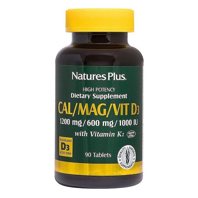 Nature's Plus Cal/Mag With D3/K2 Tabs 90 (33646) on Productcaster.