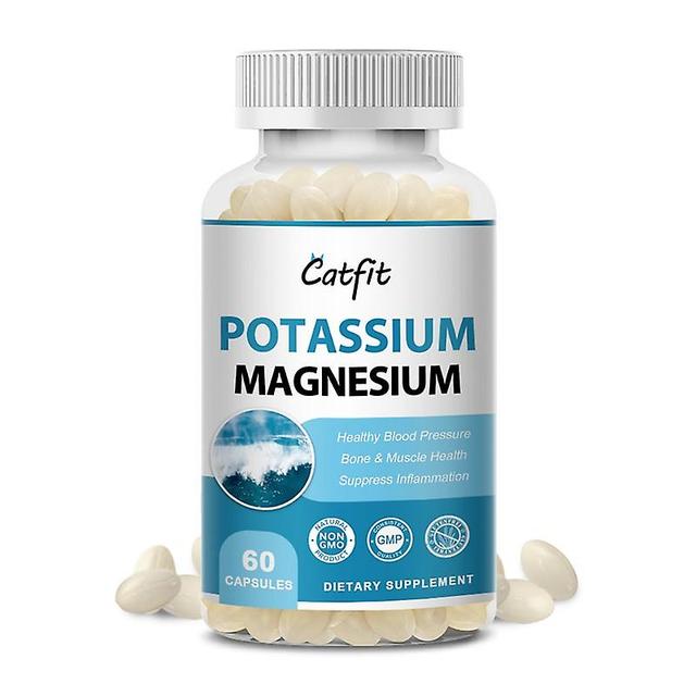 Eccpp Catfit Potassium Magnesium Citrate Capsules High Absorption For Bone Muscle Artery Blood Pressure Health Suppress Inflammation 60pcs on Productcaster.