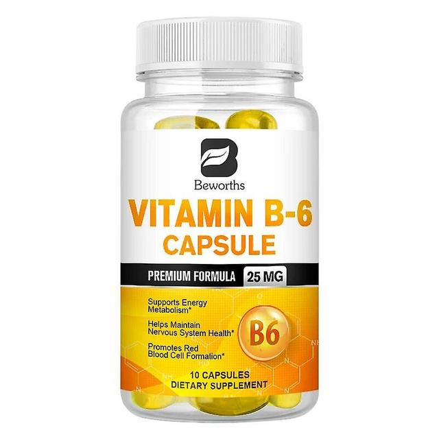 Tib Vitamin B6 Capsules Energy Metabolism Helps Cardio Vascular Health And Kidney & Eye Health B Complex Supplement Tib 10 pcs on Productcaster.