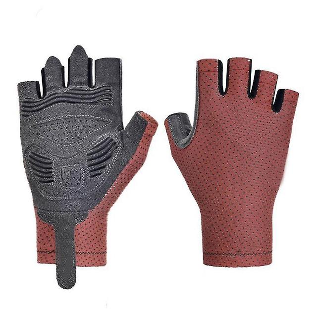 Half Finger Gloves For Road Bike Anti-slip Breathable Gloves For Hiking Fishing White on Productcaster.