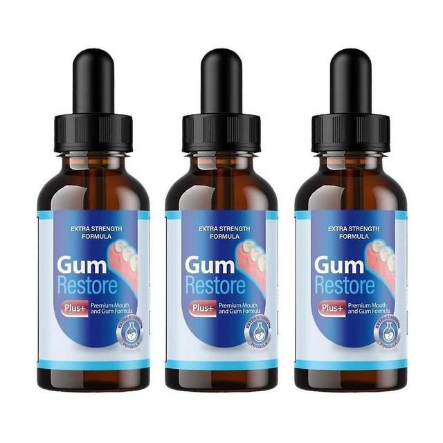 3X Gum Restore Plus - Gouttes orales pour les dents, la mauvaise haleine, la réparation des gencives 30ML on Productcaster.