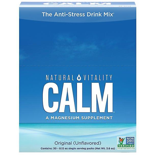 Natural Vitality Vitalidade natural calmo magnésio em pó, sem sabor, 30 pacotes on Productcaster.