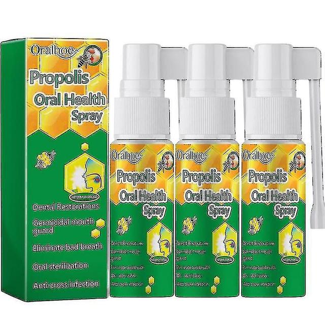 3X Propolisowy spray do higieny jamy ustnej, 1/2 sztuki Propolisowy spray doustny, świeży oddech on Productcaster.