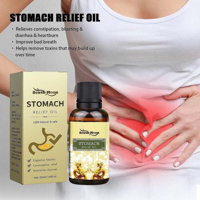 Soothing Stomach Oil - Abdominal Massage and Care Oil for Gastrointestinal Comfort, Stool Clearance, and Firming Slimming - 50ml on Productcaster.