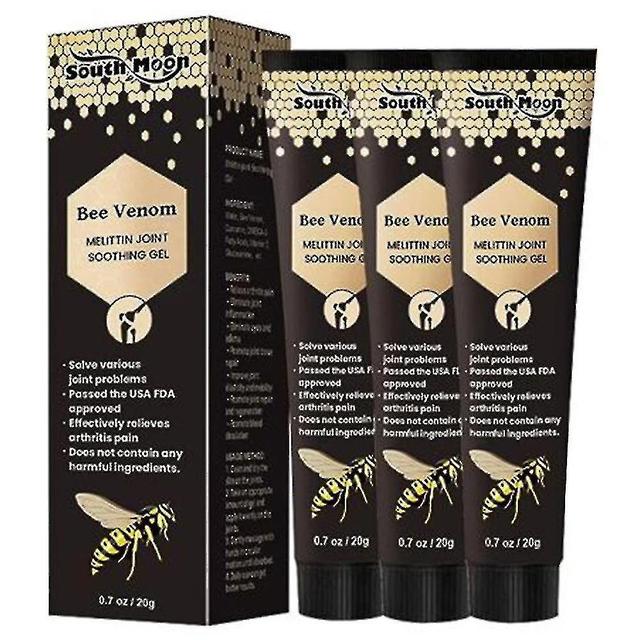 3x Bee Venom Professional Treatment Geljoint og knoglebehandling creme, reducere betændelse fra gigt, lindre smerter og reducere friktion-standard on Productcaster.