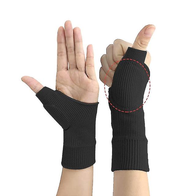 (Noir L) Gants D'arthrite Compression du Pouce 1 paire Gants de Soutien Respirants Avec Coussinets en Gel pour Blessures Pouce Tunnel Carpien Conf on Productcaster.