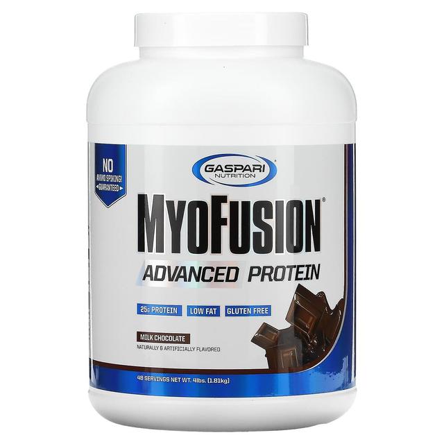 Gaspari Nutrition, MyoFusion, Advanced Protein, Milk Chocolate, 4 lbs (1.81 kg) on Productcaster.