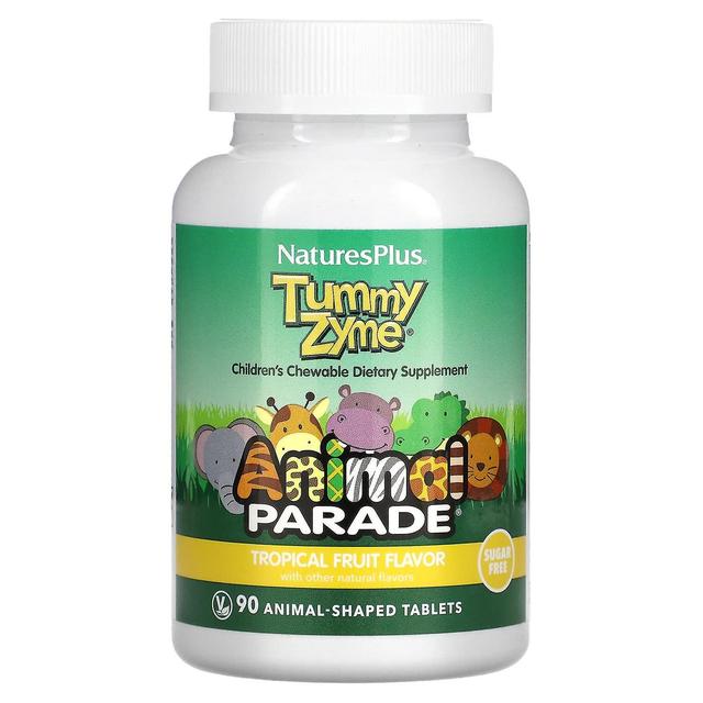 Nature's Plus NaturesPlus, Animal Parade, Tummy Zyme, Tropical Fruit , 90 Animal-Shaped Tablets on Productcaster.