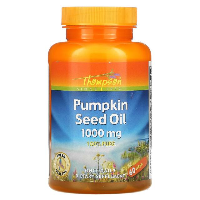 Thompson, Pumpkin Seed Oil, 1000 mg, 60 Softgels on Productcaster.