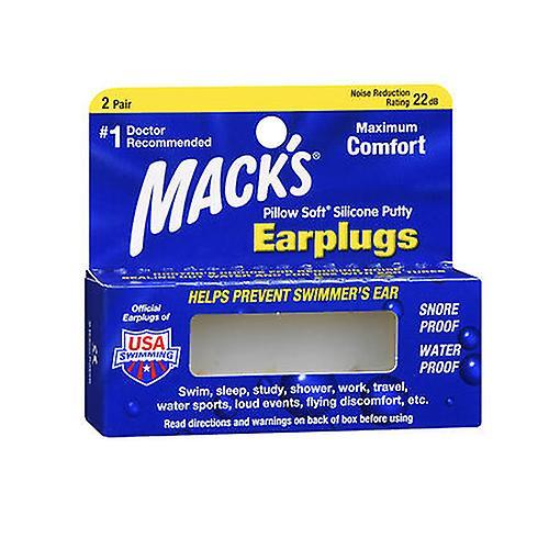 Mack's Pillow Soft Silicone Putty Earplugs, 2 Pair (Pack of 1) on Productcaster.