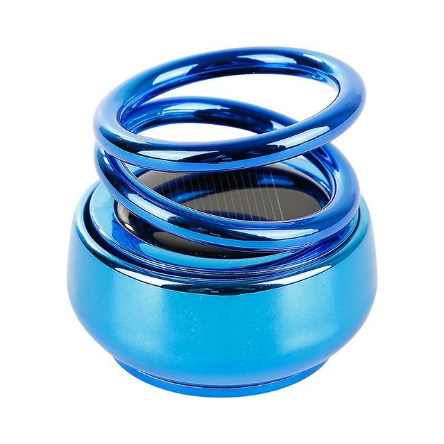 Zonne Dubbele Ring Roterende Aromatherapie Auto Geur blauw on Productcaster.